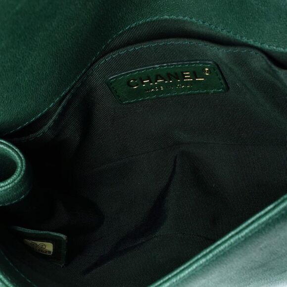 Chanel Boy Flap Bag Quilted Caviar Small Green - Picture 6 of 8